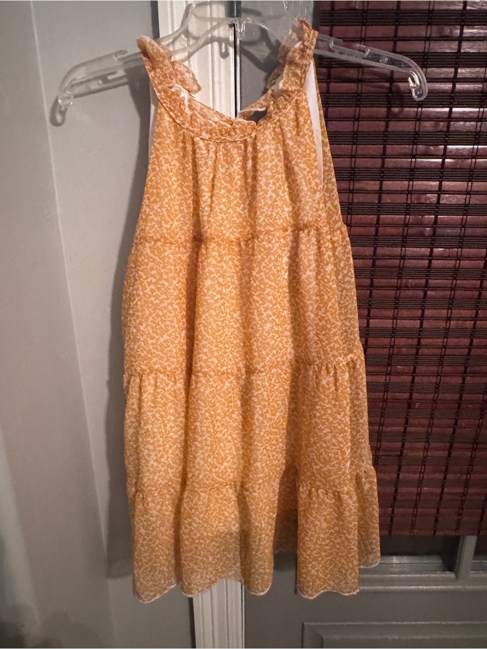 Women’s Yellow Floral Tiered Shirt